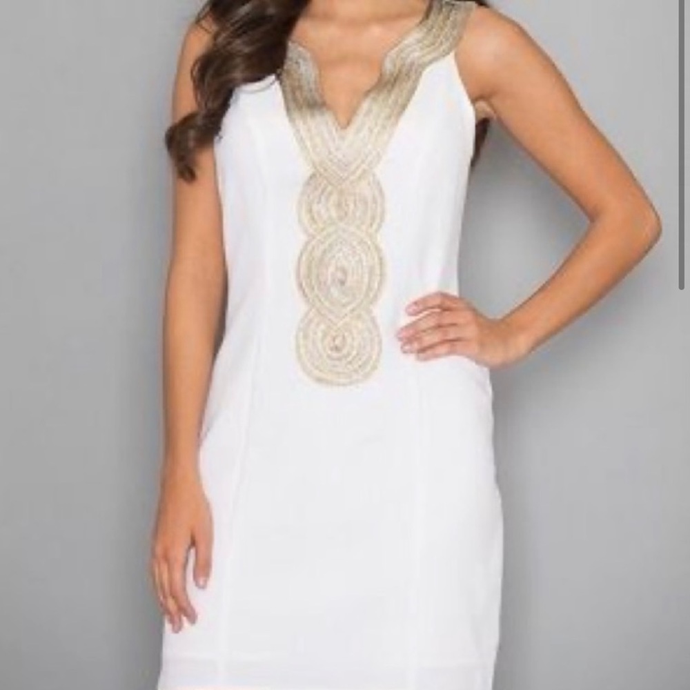 Pink Lily White Dress